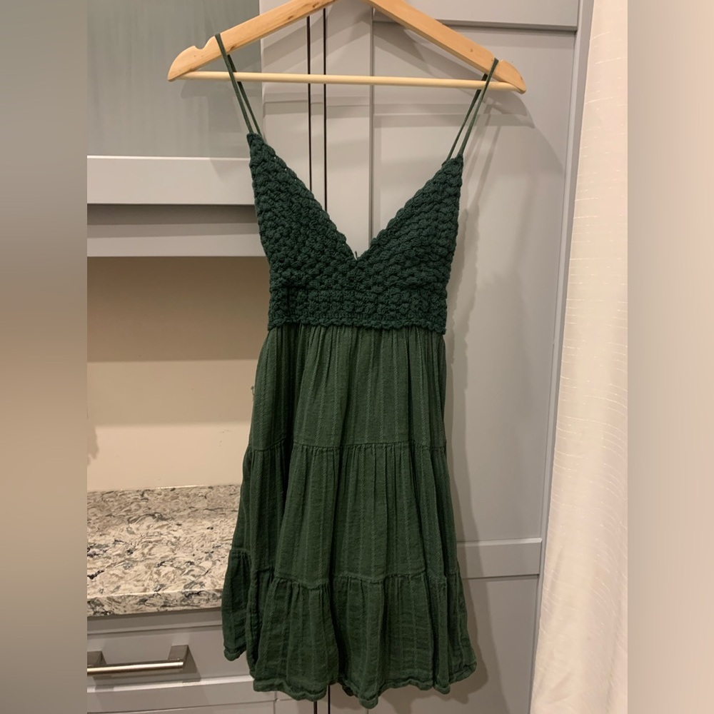 Aerie beautiful crochet flowy dress